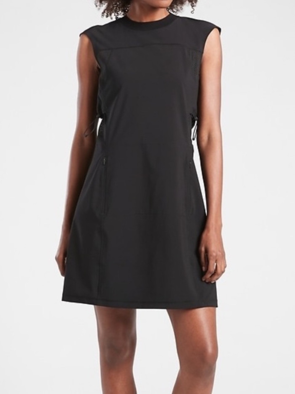 Athleta Yosemite Ventilation Back Sleeveless Athletic Dress Size Small Black